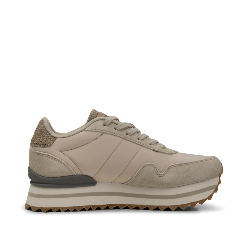 Nora III Leather Plateau - Silver Lining