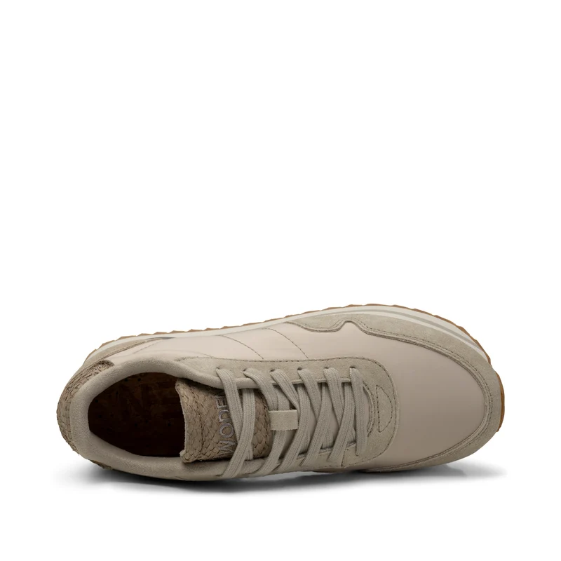 Nora III Leather Plateau - Silver Lining