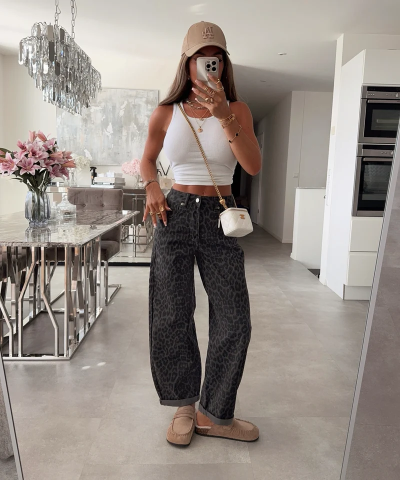 Stretch Balloon Jeans Lua Leo Grau
