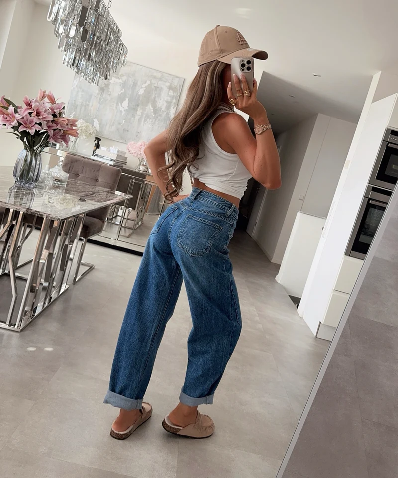 Stretch Balloon Jeans Ovia Vintage Dunkelblau