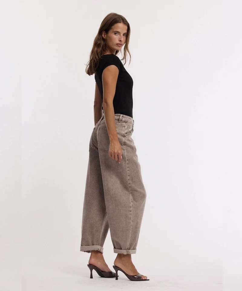 Stretch Balloon Jeans Laeticia Taupe