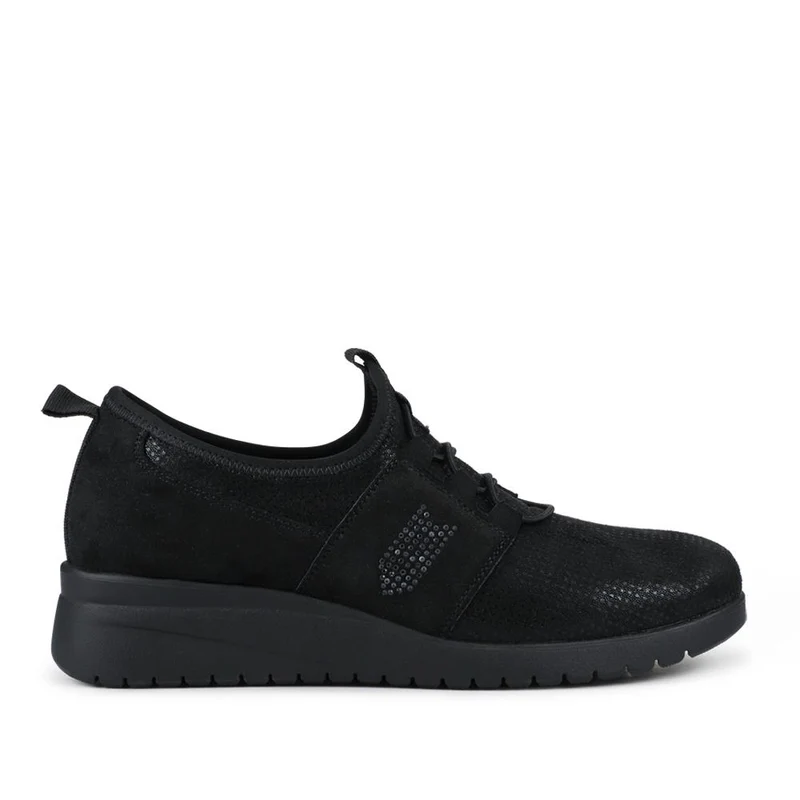 Extra Cushioned Wedge Heel Slip-On Shoes - SANYI42005 / 327 957 - Black