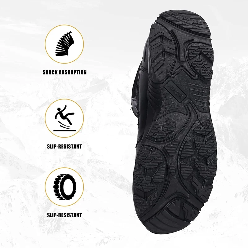 Lightweight Water Repellent Leather Combat Boots for Men