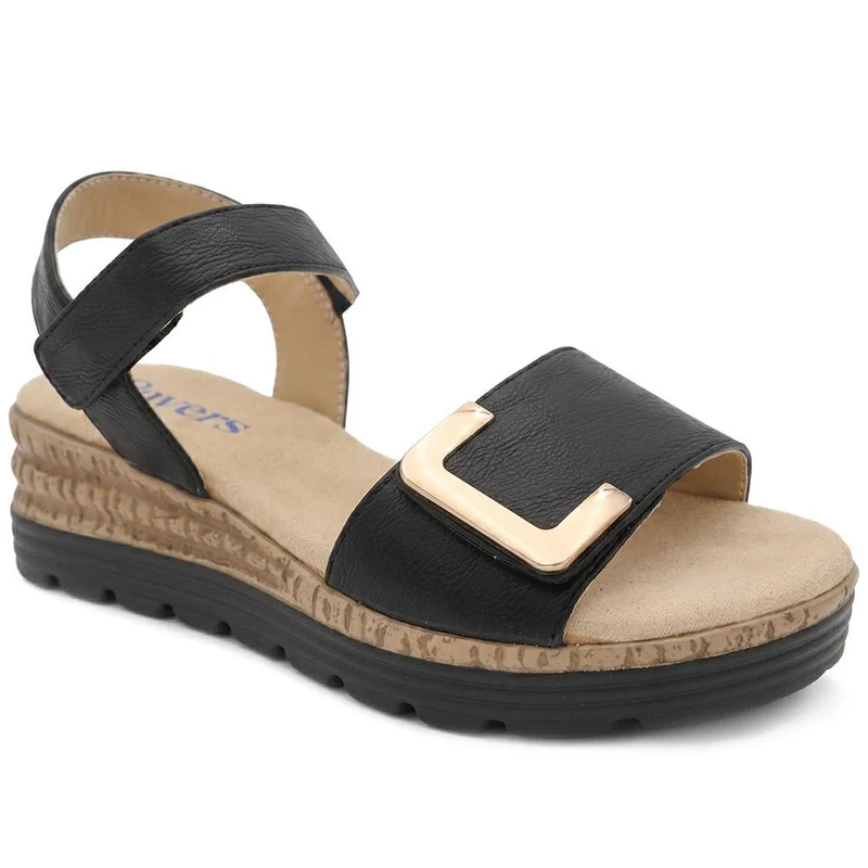 Wedge Heel Memory Foam Sandals - WBINS43016 / 329 031