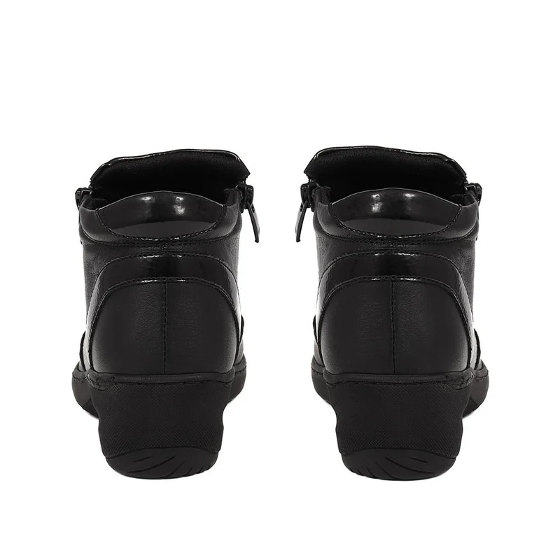 Leather Ankle Boots - LUCK34003 / 321 843 - Black-Black Patent