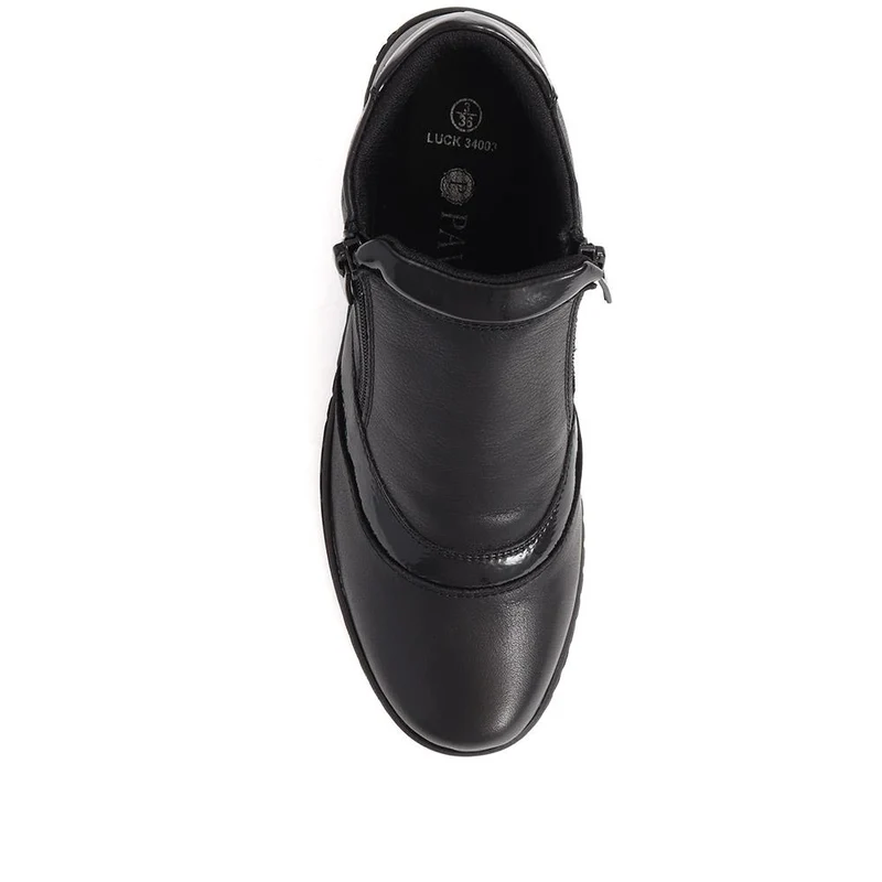 Leather Ankle Boots - LUCK34003 / 321 843 - Black-Black Patent