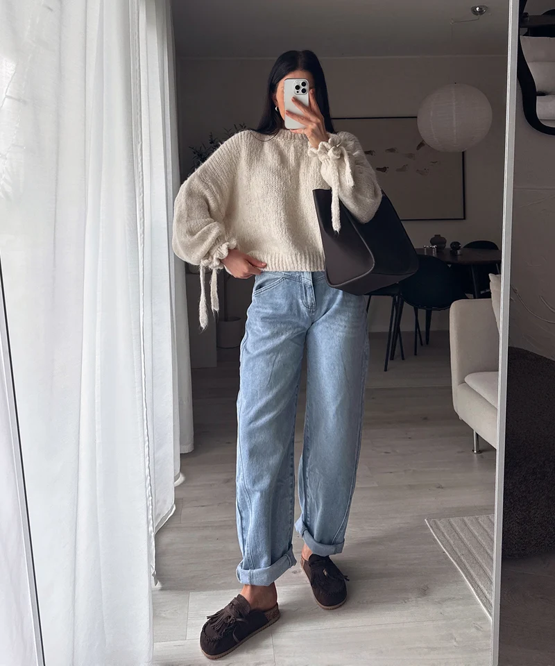 Barrel Jeans Miranda Hellblau