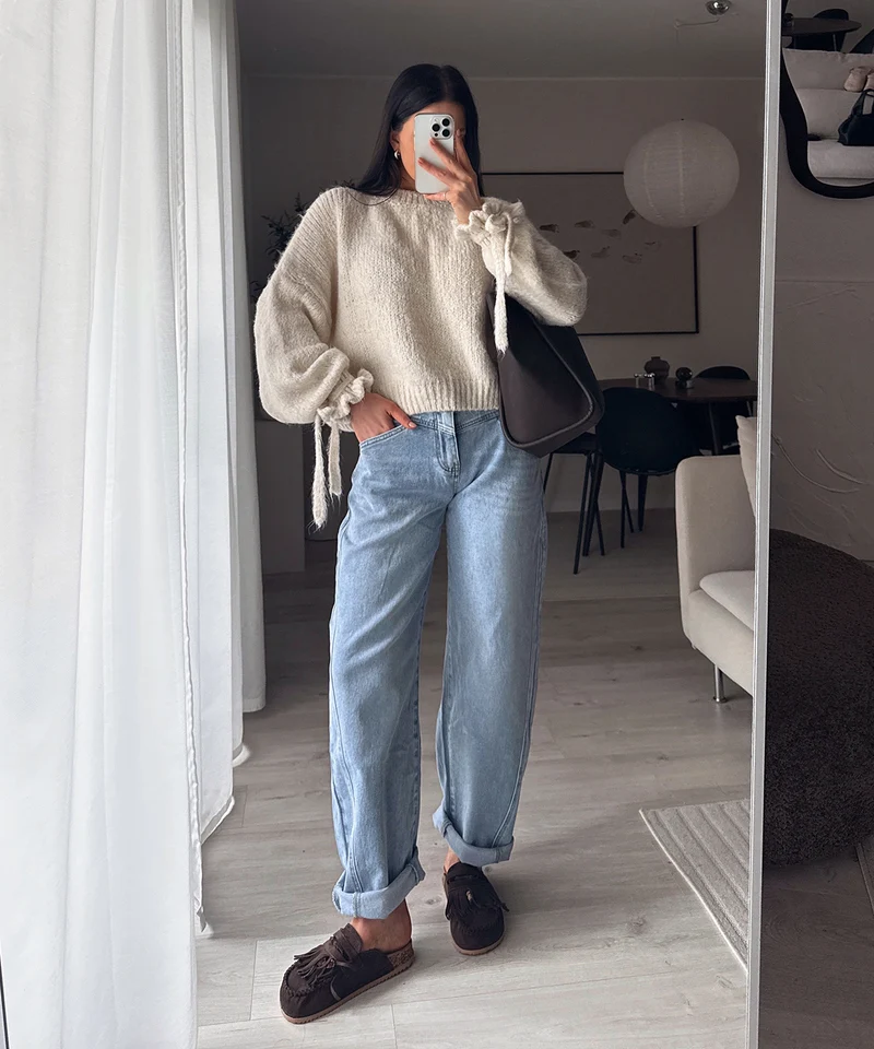 Barrel Jeans Miranda Hellblau