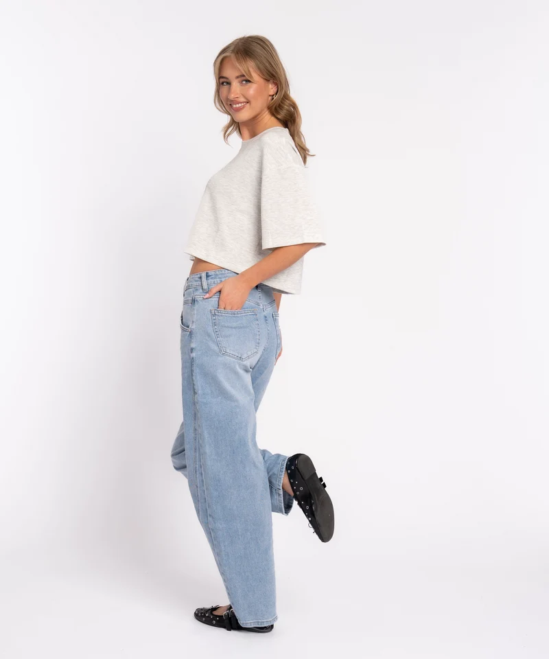 Barrel Jeans Miranda Hellblau