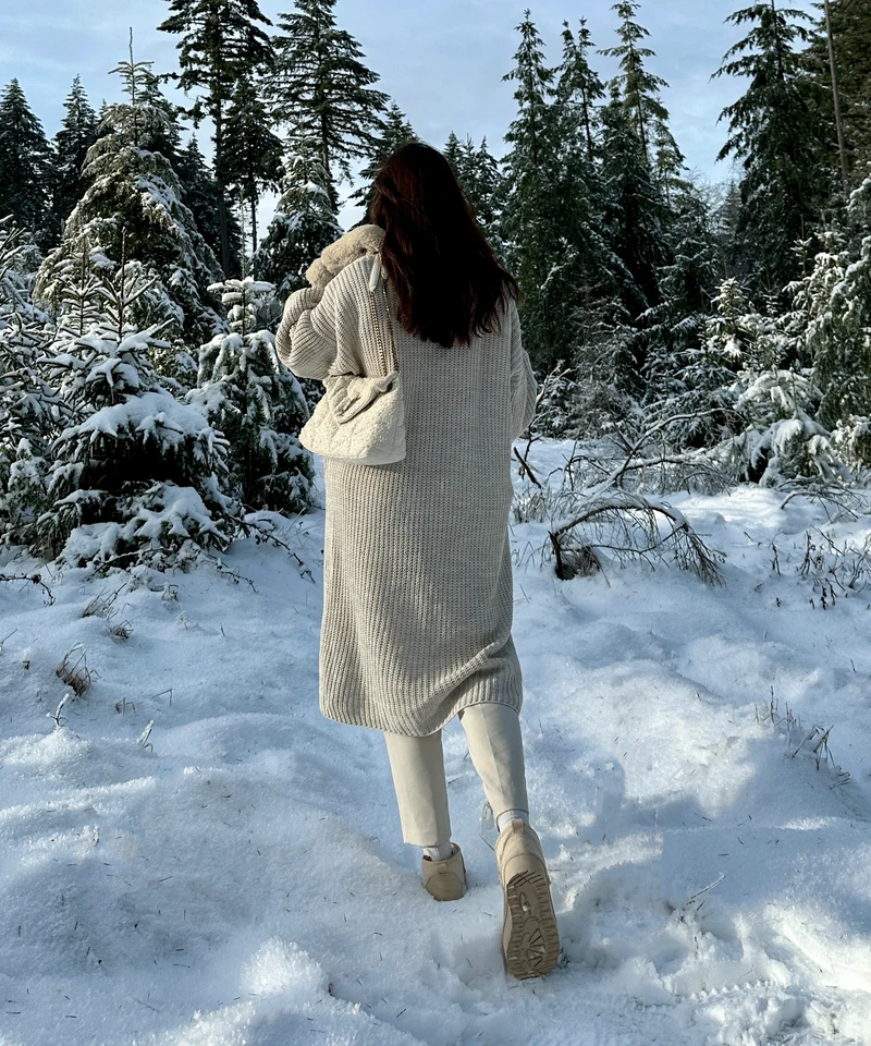 Cardigan Leilani lang Beige