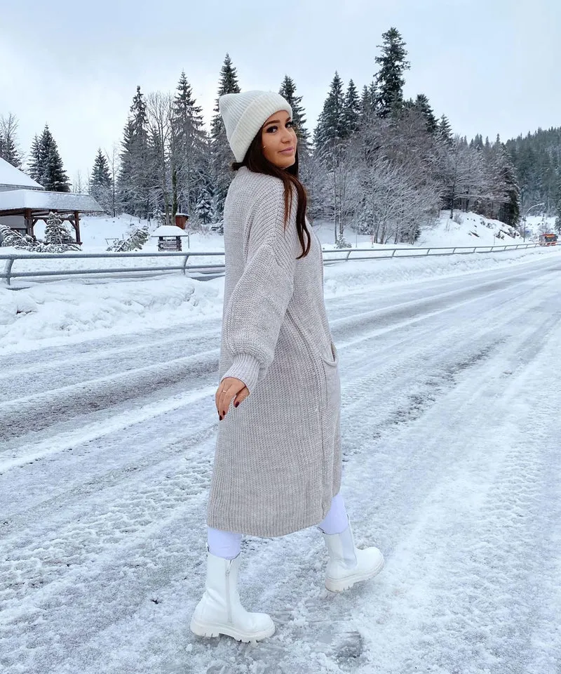 Cardigan Leilani lang Beige