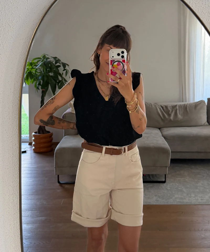 Stretch Bermuda Shorts Lucy Creme