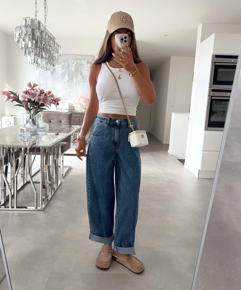 Stretch Balloon Jeans Melis Dunkelblau