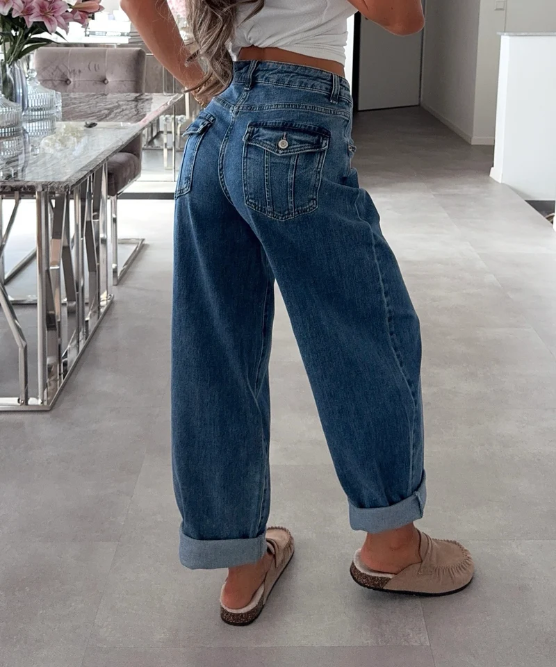 Stretch Balloon Jeans Melis Dunkelblau