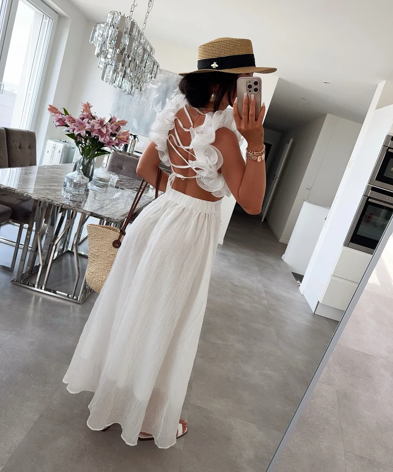 Maxi Kleid Zalya Weiß