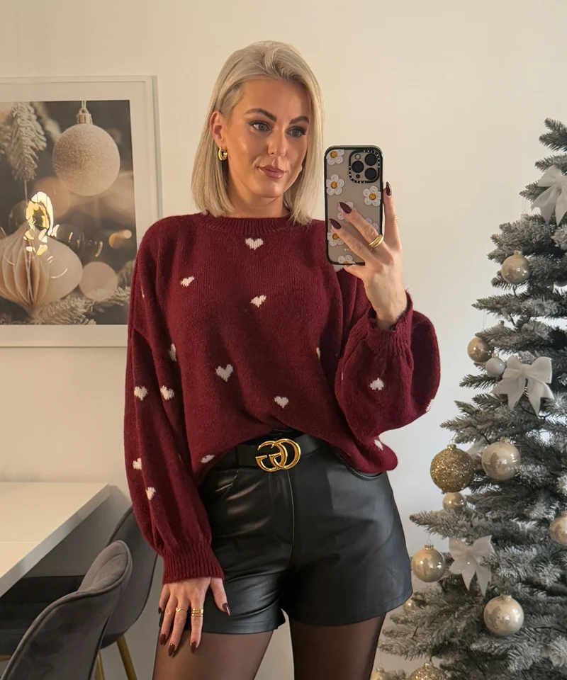 Oversize Pullover Joslin Weinrot