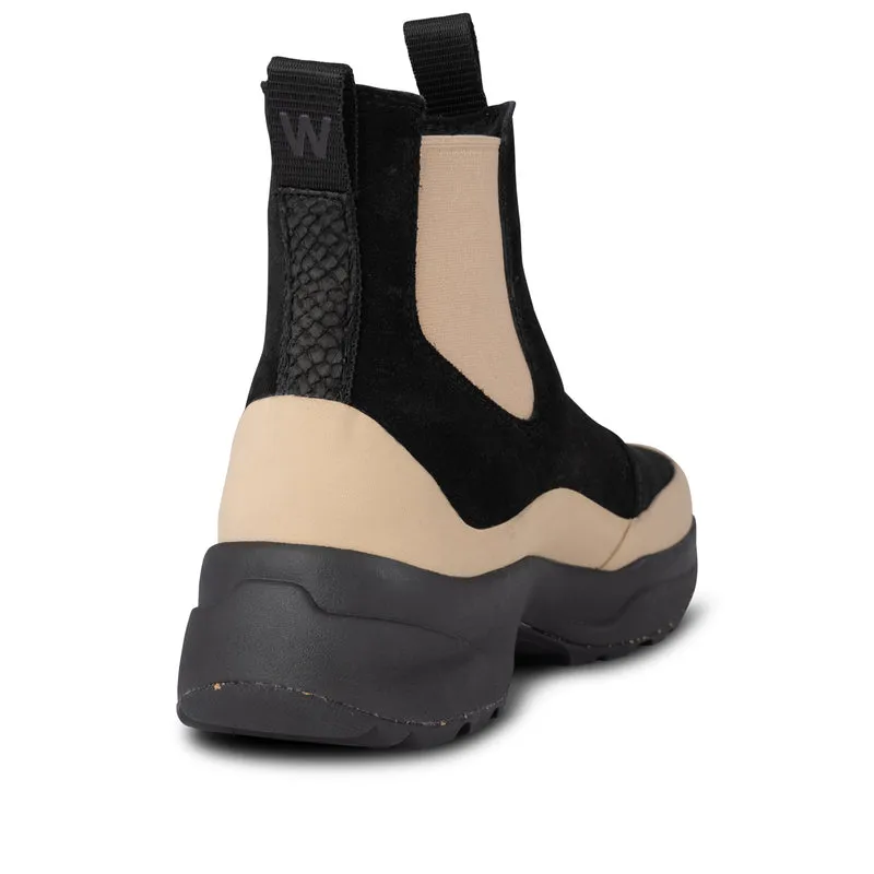 Solveig Suede Waterproof - Black/Coffee Cream