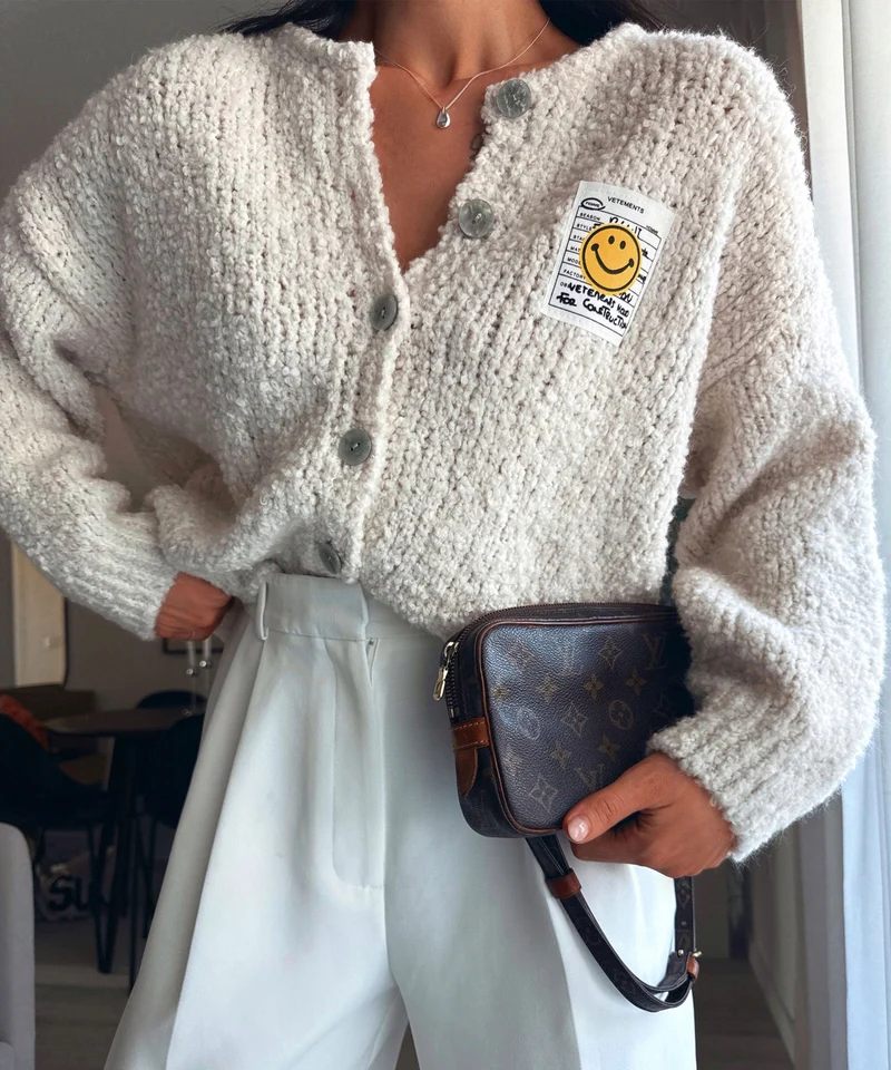 Boucle Cardigan Lalya Beige