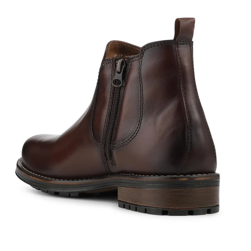 Wide Fit Premium Leather Chelsea Boots - FBFOO42007 / 327 999 - Brown