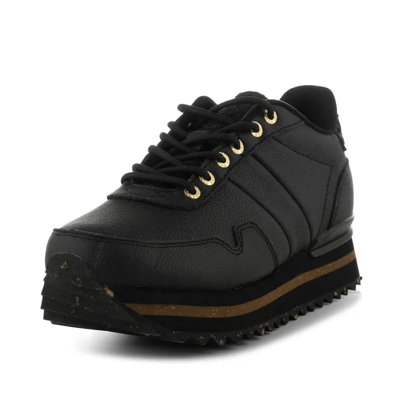 Nora III Full Leather Plateau - Black