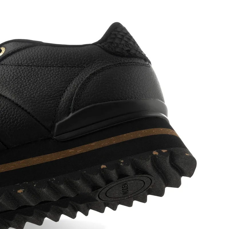 Nora III Full Leather Plateau - Black