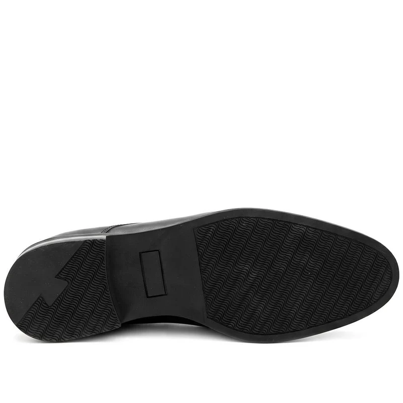 Wide Fit Smart Leather Oxford Shoes - PRFEM44011 / 330 382 - Black