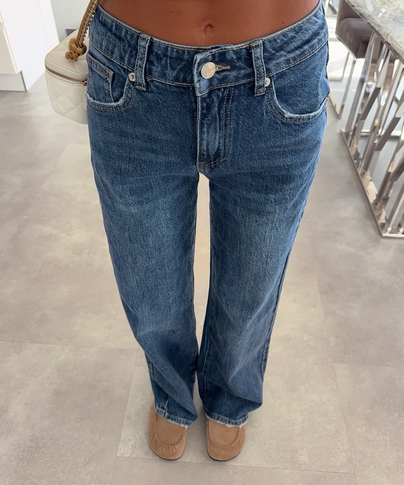 Stretch Straight Leg Jeans Kessi Dunkelblau