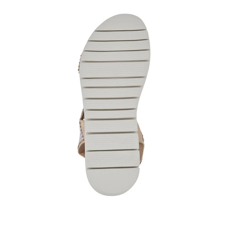 Elasticated Embellished Sandals - BAIZH41002 / 327 189 - Gold