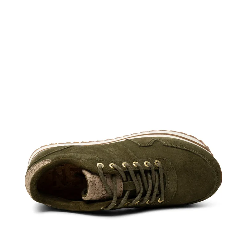 Nora III Suede Plateau - Dark Olive