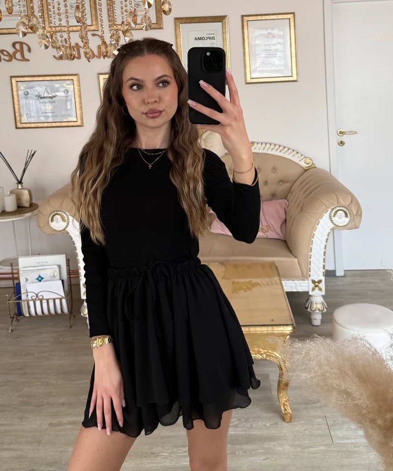 Viskose/Kaschmir Oberteil Sinna Schwarz