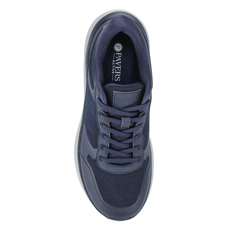 Comfortable Lace-Up Trainers - BRK41006 / 326 694 - Navy