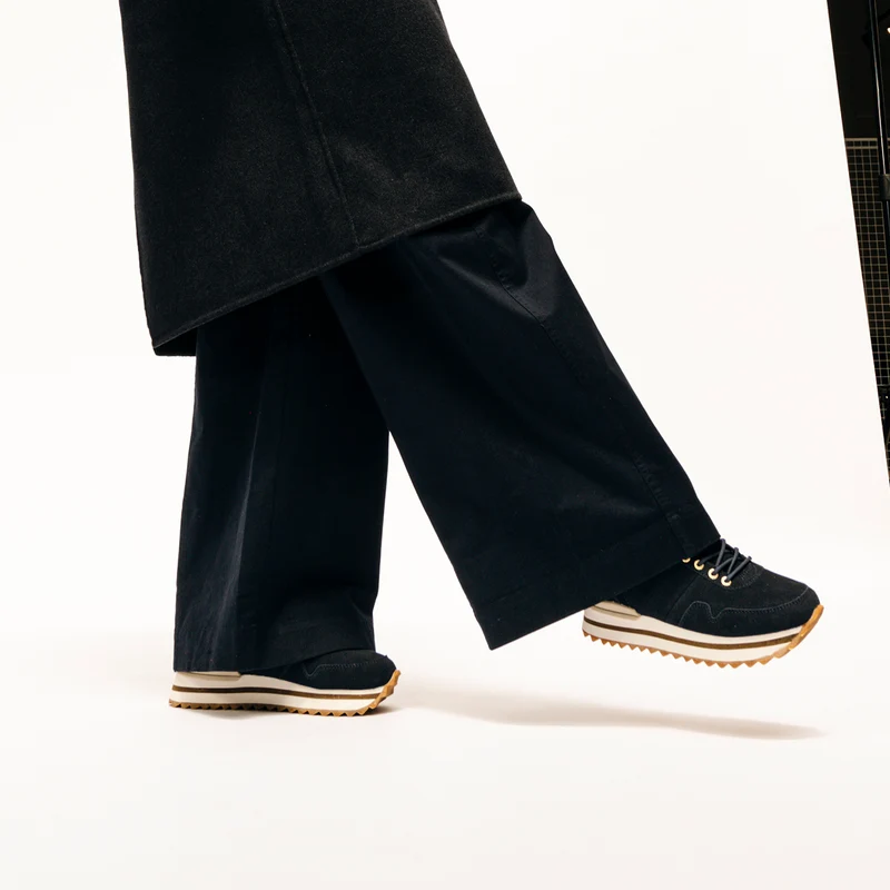 Nora III Suede Plateau - Dark Navy