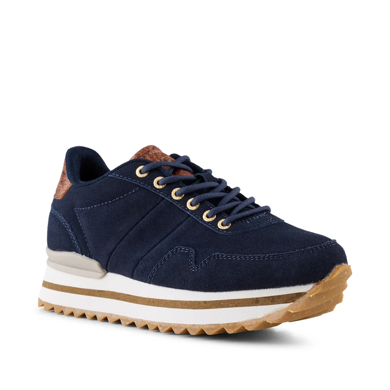 Nora III Suede Plateau - Dark Navy