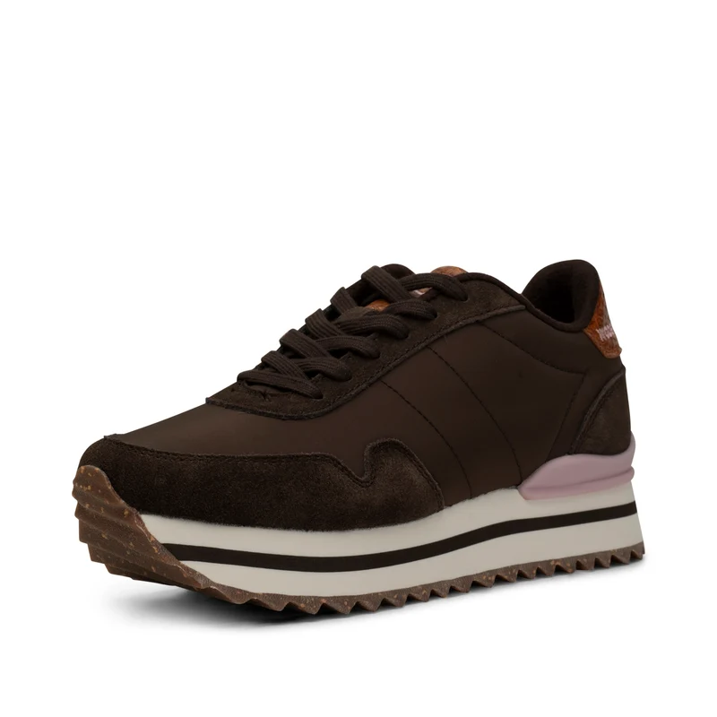 Nora III Leather Plateau - Chocolate