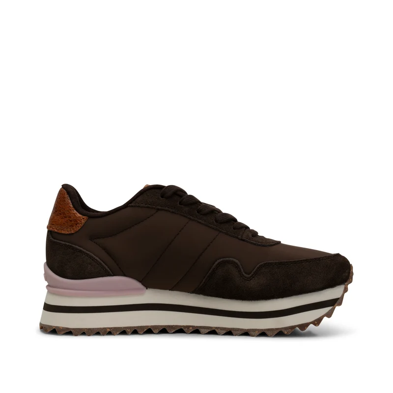 Nora III Leather Plateau - Chocolate