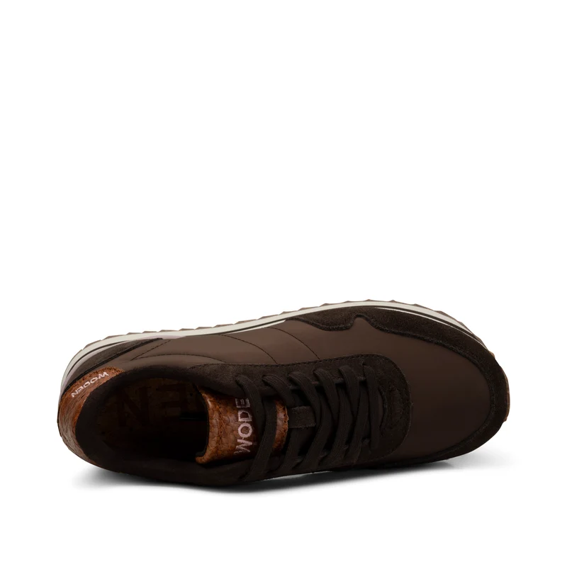 Nora III Leather Plateau - Chocolate