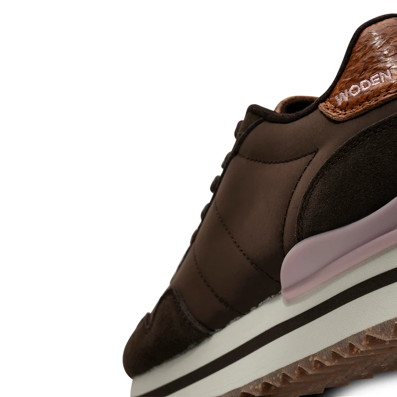 Nora III Leather Plateau - Chocolate