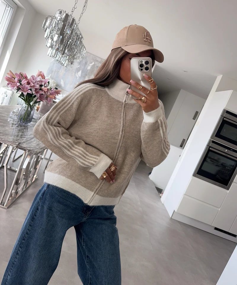 Zip Jacke Idun Taupe