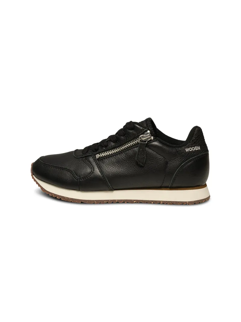 Ydun Leather Zipper - Black