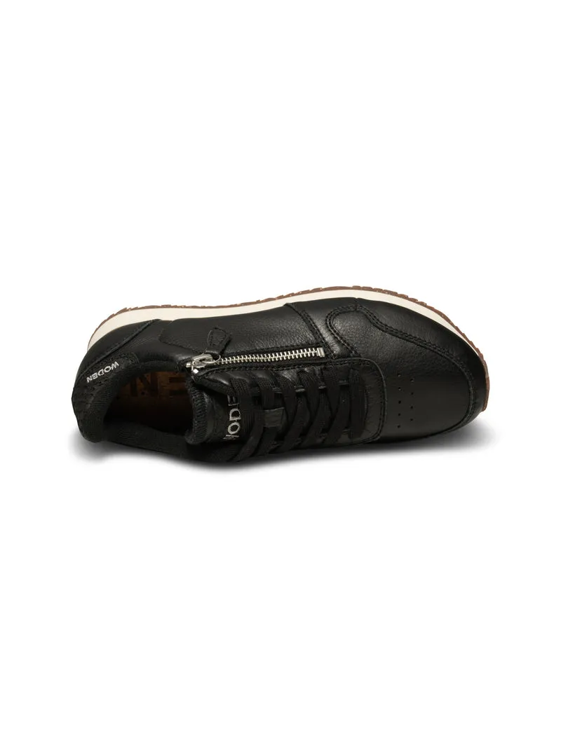 Ydun Leather Zipper - Black
