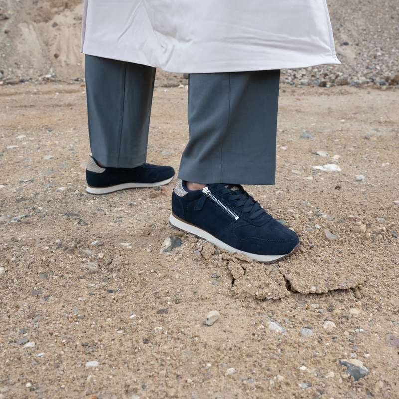 Ydun Suede Zipper - Dark Navy