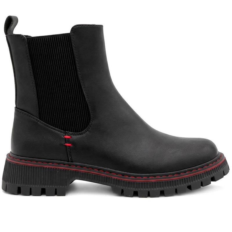Bellissimo Chunky Slip On Chelsea Boots - BELWOIL44008 / 330 083 - Black