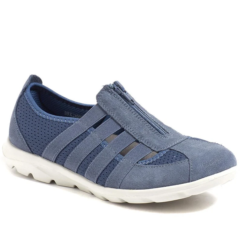 Leather Slip-On Shoes - BRK24000 / 308 245 - Denim