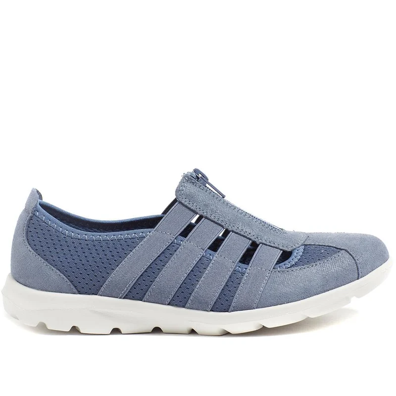 Leather Slip-On Shoes - BRK24000 / 308 245 - Denim