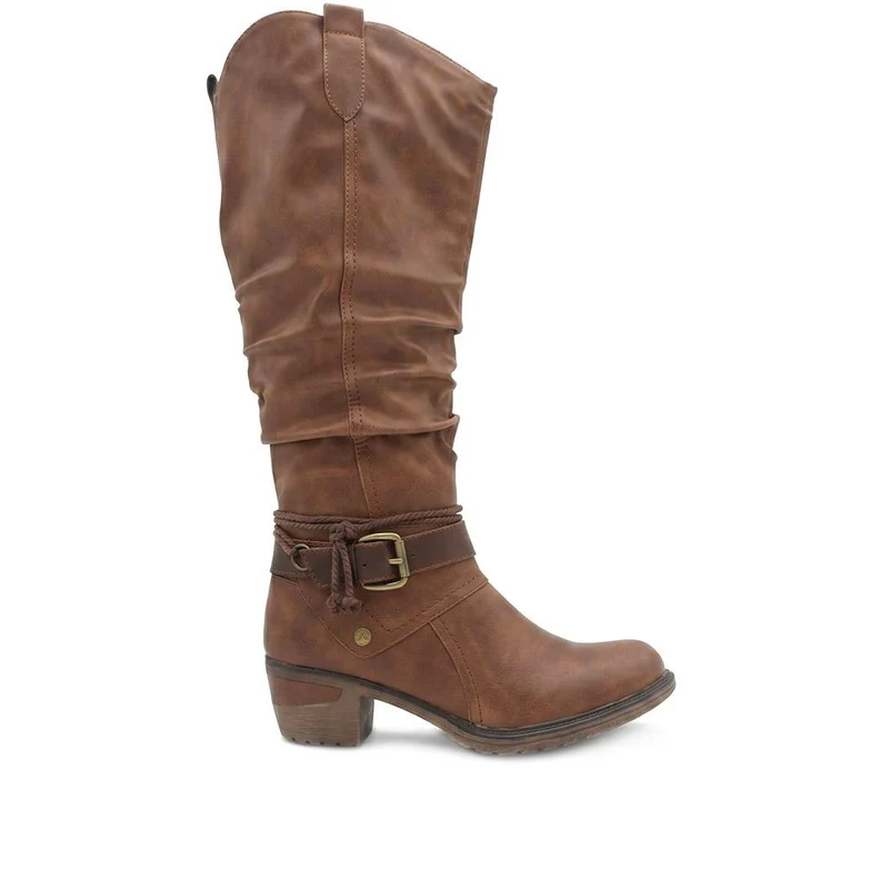Warm Lined Extra Wide Calf Long Boots - WBINS44041 / 329 999 - Tan