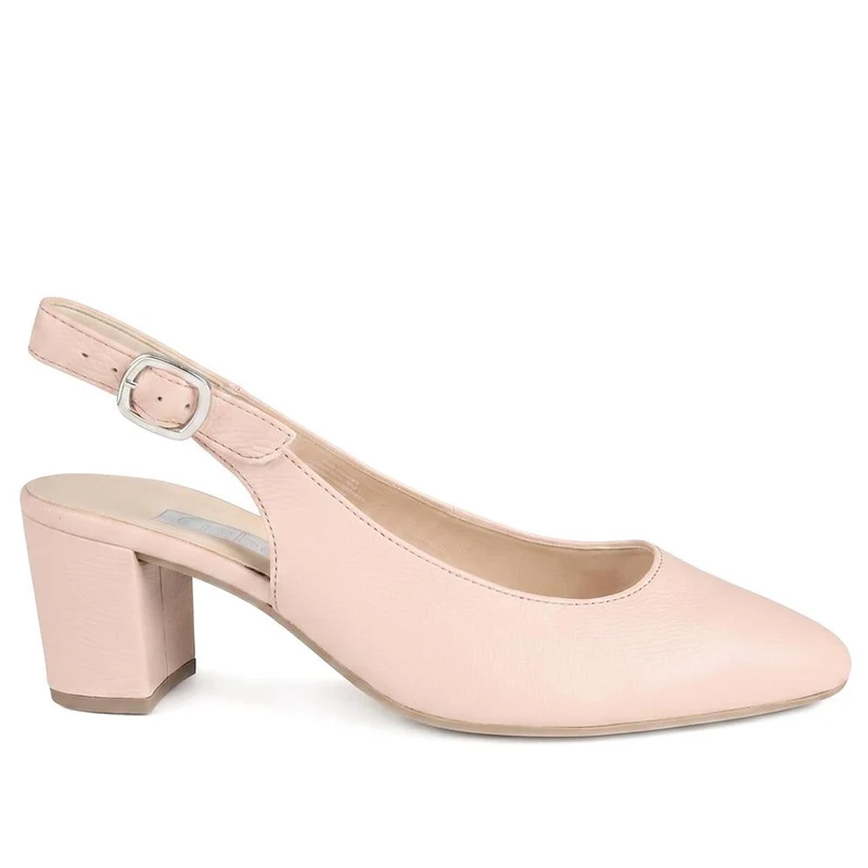 Gabor Buckle Fasten Heeled Court Shoes - GABC43512 / 330 410 - Pink