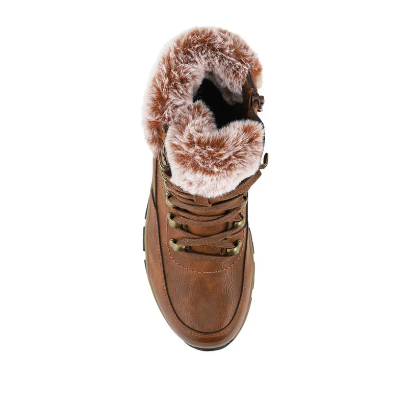 Wide Fit Water Resistant Weather Boots - WOIL40066 / 326 384 - Tan