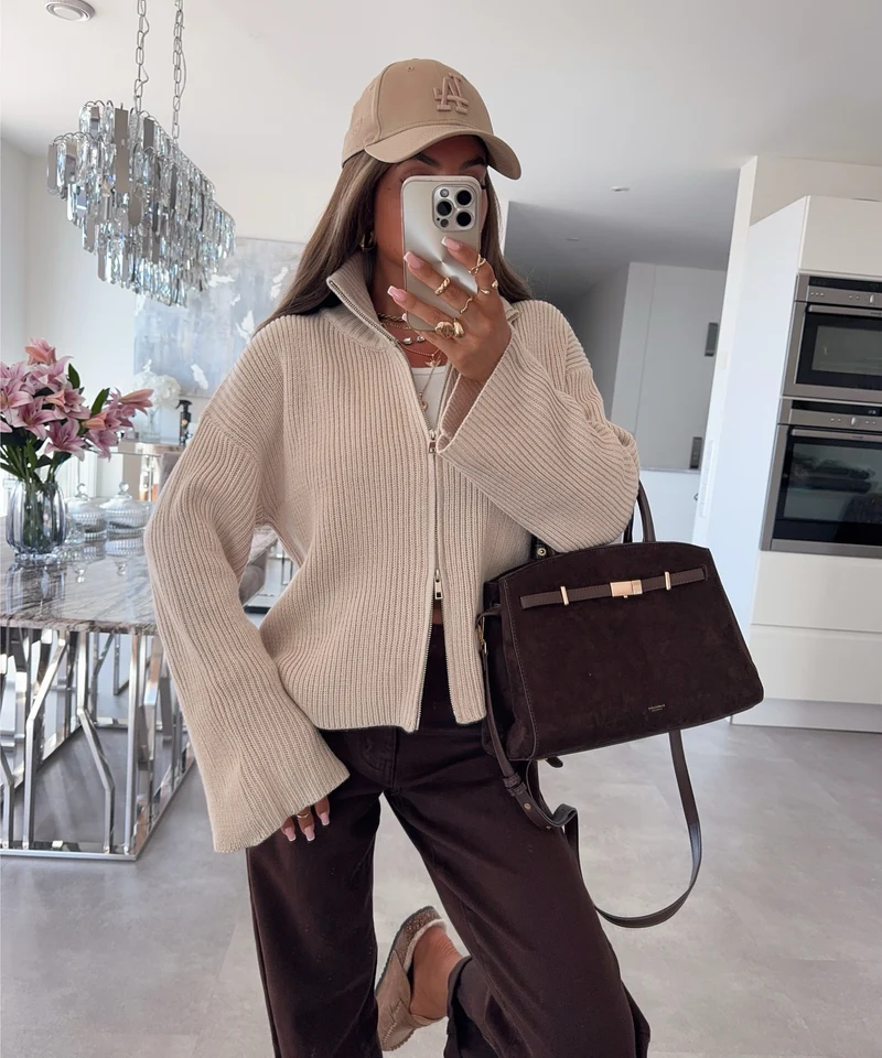 Zip Jacke Pinja Beige