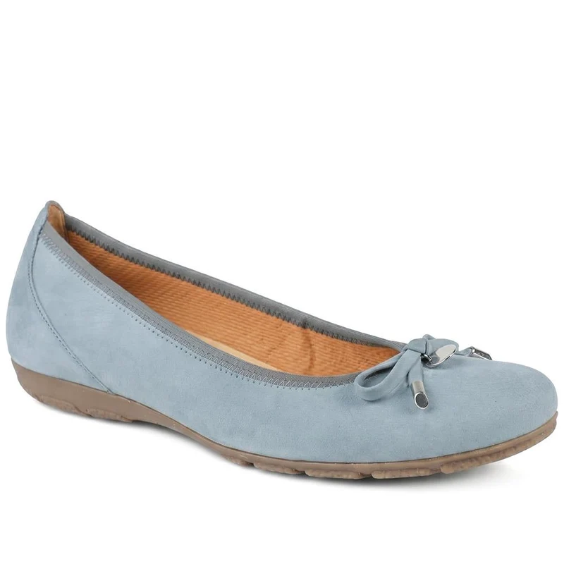 Gabor All Leather Pumps With Bow Detail - GABC44506 / 330 271