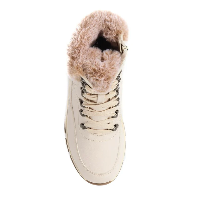 Wide Fit Water Resistant Weather Boots - WOIL40066 / 326 384 - Off White